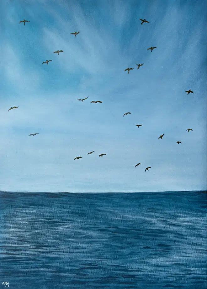 Birds Ocean | 50x70cm Oil Painting