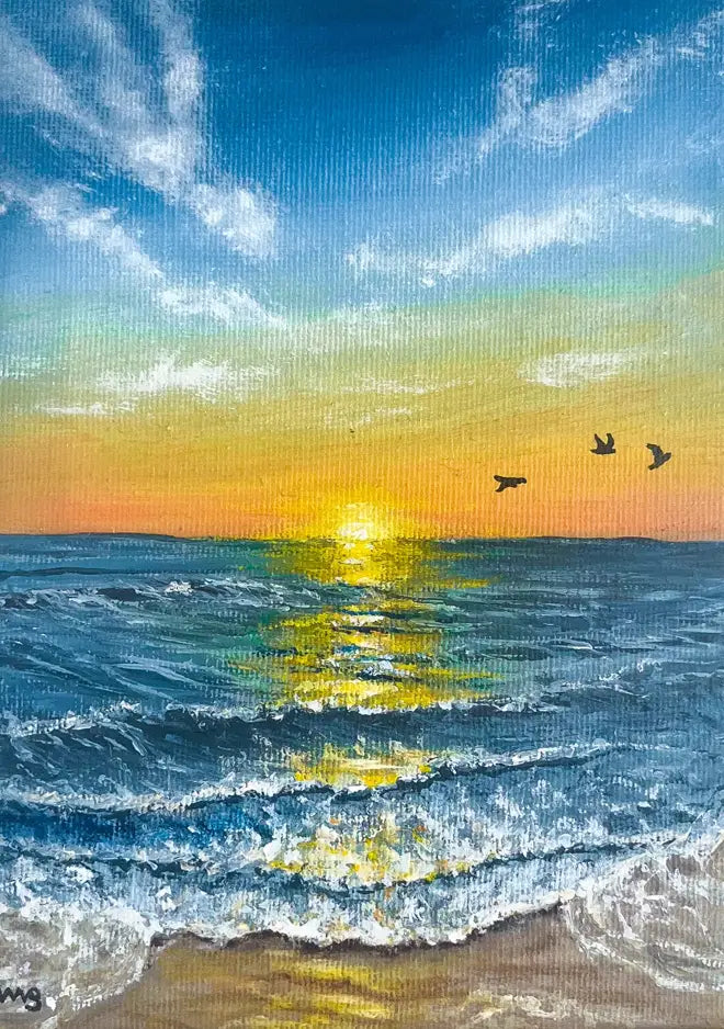 Inner Peace | 18x12cm Oil Painting with Mini Easel