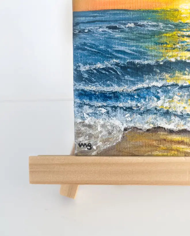 Inner Peace | 18x12cm Oil Painting with Mini Easel