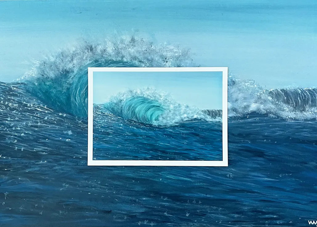 Sparkly Ocean Wave | 70x50cm Oil Painting