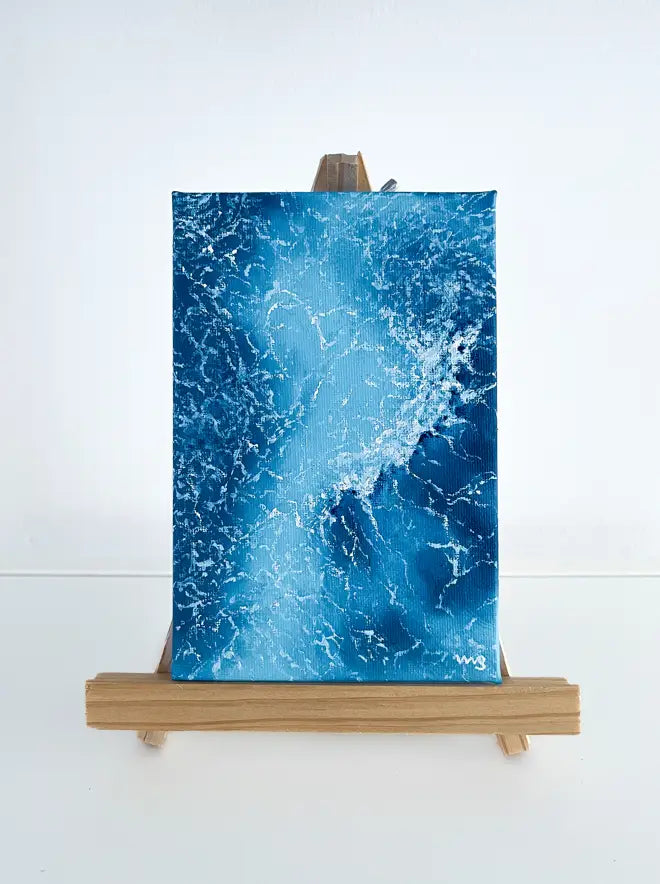 Ocean Eyes | 18x12cm Oil Painting with Mini Easel