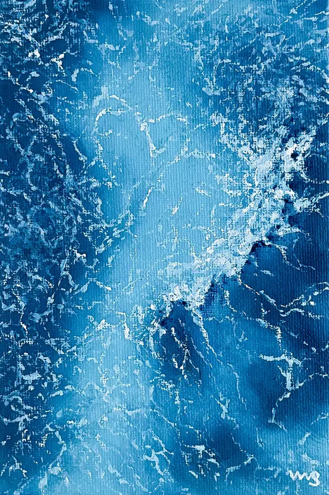 Ocean Eyes | 18x12cm Oil Painting with Mini Easel