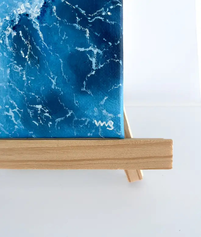 Ocean Eyes | 18x12cm Oil Painting with Mini Easel