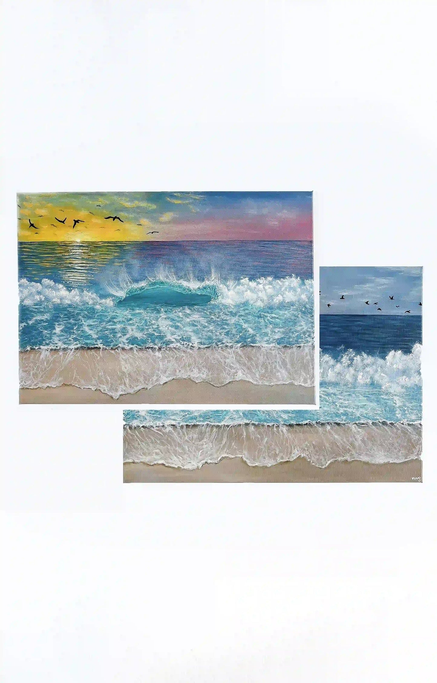 Beach Sunset | 140x50cm Oil Painting