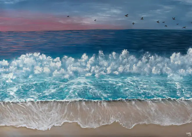 Beach Sunset | 140x50cm Oil Painting
