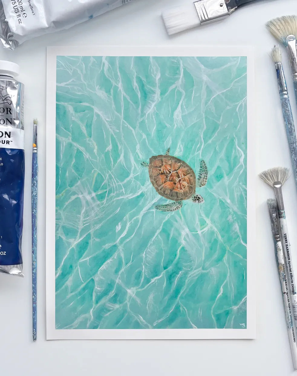 "Turtle in the Ocean" Print
