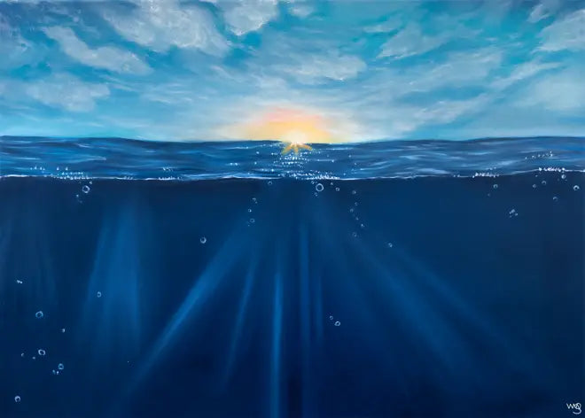 Sunny Underwater | 70x50cm Oil Painting
