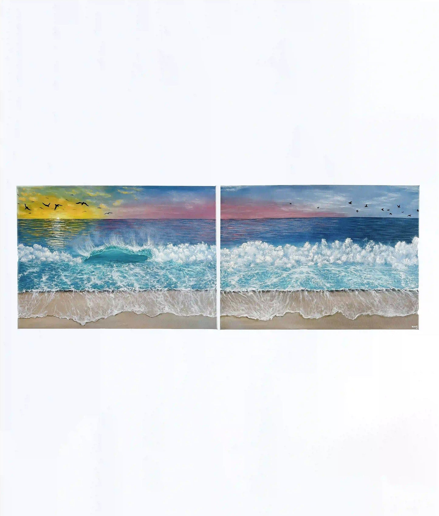 Beach Sunset | 140x50cm Oil Painting